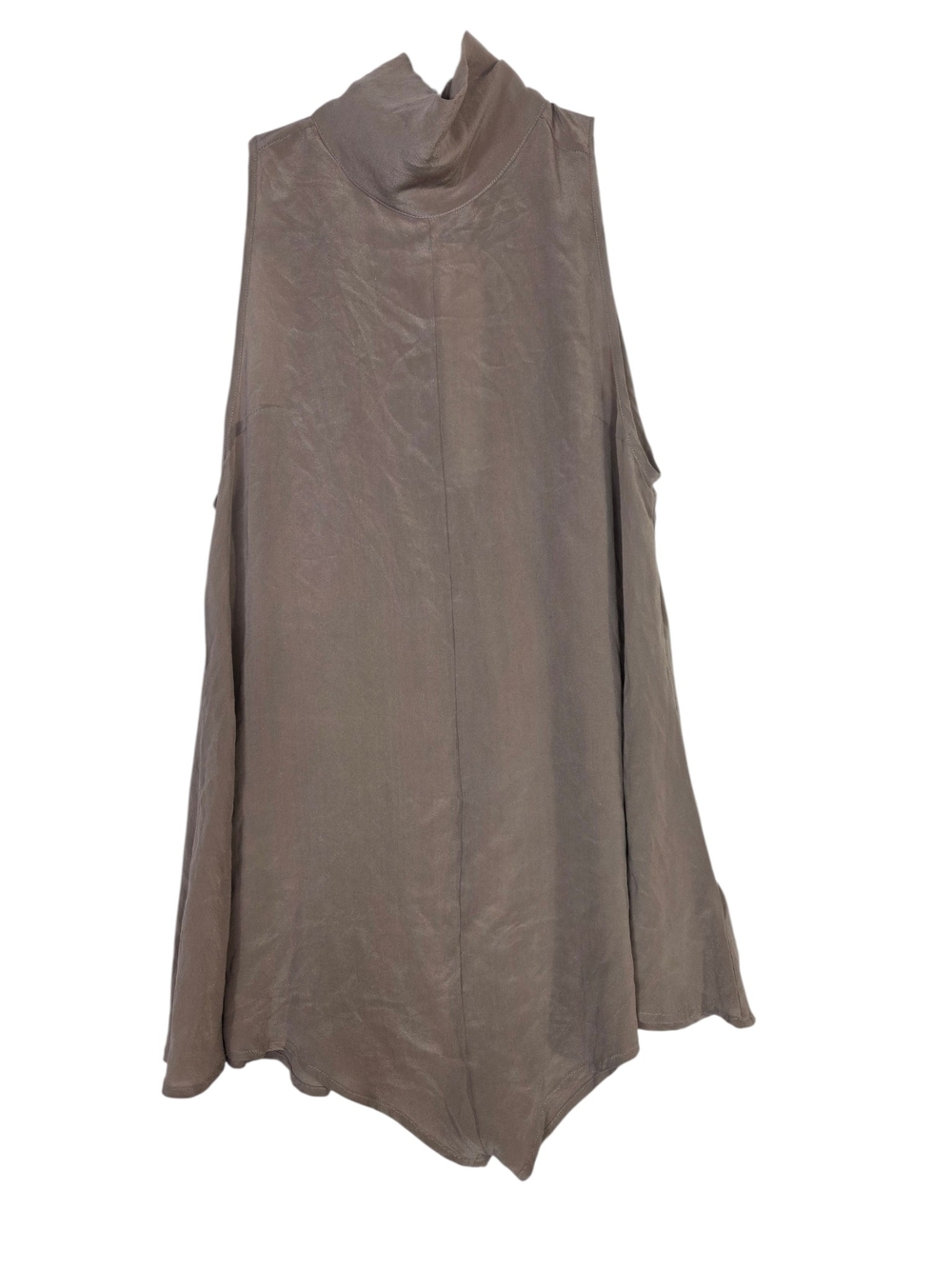 One Teaspoon Silk Sleeveless Mock Neck flowy Romper in Mauve Taupe